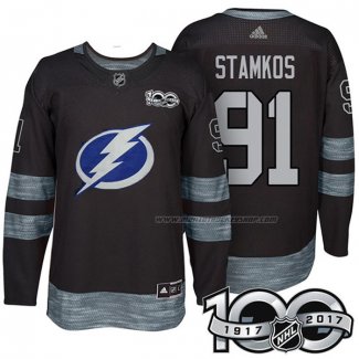 Maillot Hockey Tampa Bay Lightning Steven Stamkos 1917-2017 100th Anniversaire Noir