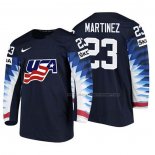 Maillot Hockey USA Alec Martinez 2018 Iihf World Championship Joueur Noir