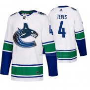 Maillot Hockey Vancouver Canucks Josh Teves 2019-20 Exterieur Authentique Blanc