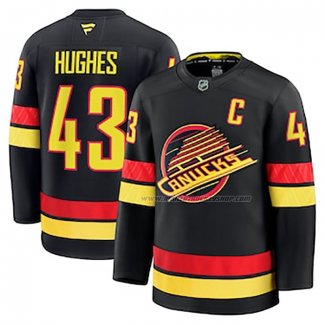 Maillot Hockey Vancouver Canucks Quinn Hughes Alterner Noir