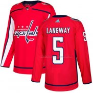 Maillot Hockey Washington Capitals Rod Langway Domicile Authentique Rouge