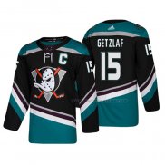 Maillot Hockey Anaheim Ducks Ryan Getzlaf Alterner 25th Anniversaire Authentique Noir