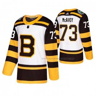 Maillot Hockey Boston Bruins Charlie Mcavoy 2019 Winter Classic Blanc