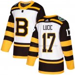 Maillot Hockey Boston Bruins Lucic Domicile Authentique 2019 Stanley Cup Final Blanc