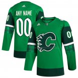 Maillot Hockey Calgary Flames 2023 St. Patrick's Day Authentique Personnalise Vert