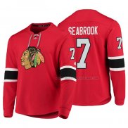 Maillot Hockey Chicago Blackhawks Brent Seabrook Platinum Rouge