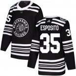 Maillot Hockey Chicago Blackhawks Tony Esposito Authentique 2019 Winter Classic Noir