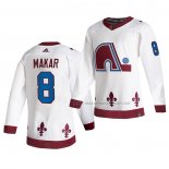 Maillot Hockey Colorado Avalanche Cale Makar Reverse Retro Authentique 2021 Blanc