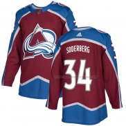 Maillot Hockey Colorado Avalanche Carl Soderberg Domicile Authentique Rouge