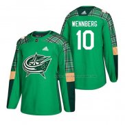 Maillot Hockey Columbus Blue Jackets Alexander Wennberg 2018 Dia de San Patricio Vert