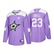 Maillot Hockey Dallas Stars Esa Lindell Authentique 2018 Fights Cancer Volet