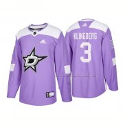 Maillot Hockey Dallas Stars John Klingberg Authentique 2018 Fights Cancer Volet