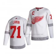 Maillot Hockey Detroit Red Wings Larkin Blanc