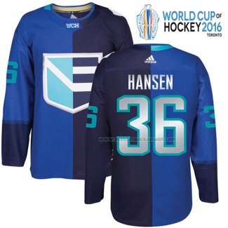 Maillot Hockey Europa Jannik Hansen Premier 2016 World Cup Bleu