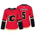 Maillot Hockey Femme Calgary Flames Mark Giordano Authentique Joueur Rouge