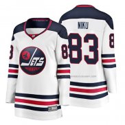 Maillot Hockey Femme Winnipeg Jets Sami Niku Heritage Breakaway Blanc