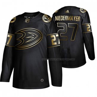 Maillot Hockey Golden Edition Anaheim Ducks Scott Niedermayer Retired Joueur Authentique Noir