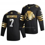 Maillot Hockey Golden Edition Chicago Blackhawks Brent Seabrook Limited Authentique 2020-21 Noir