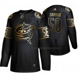 Maillot Hockey Golden Edition Columbus Blue Jackets David Savard Authentique Noir