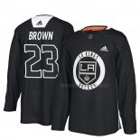 Maillot Hockey Los Angeles Kings Dustin Brown New Season Practice Noir