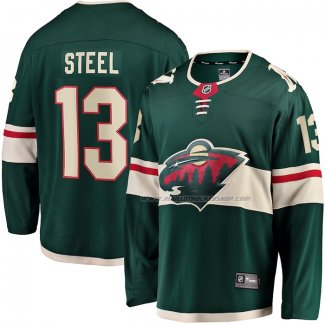 Maillot Hockey Minnesota Wild Sam Steel Domicile Breakaway Vert