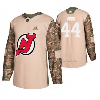 Maillot Hockey New Jersey Devils Miles Wood Veterans Day Camouflage