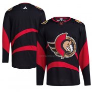 Maillot Hockey Ottawa Senators Reverse Retro Authentique Blank Noir