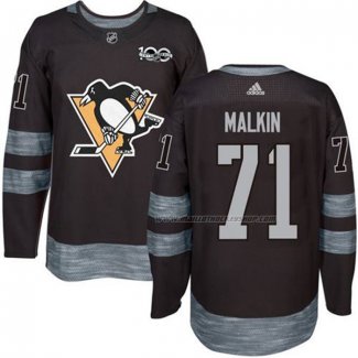 Maillot Hockey Pittsburgh Penguins Evgeni Malkin 1917-2017 100th Anniversaire Noir