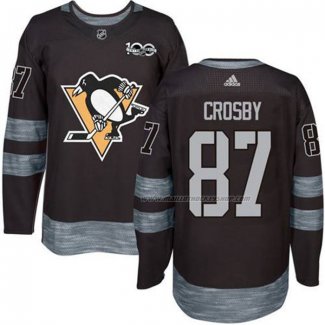 Maillot Hockey Pittsburgh Penguins Sidney Crosby 1917-2017 100th Anniversaire Noir