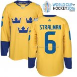 Maillot Hockey Suecia Anton Stralman Premier 2016 World Cup Jaune