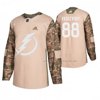 Maillot Hockey Tampa Bay Lightning Andrei Vasilevskiy Veterans Day Camouflage