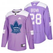Maillot Hockey Toronto Maple Leafs Connor Brown 2018 Fights Cancer Volet