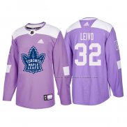 Maillot Hockey Toronto Maple Leafs Josh Leivo 2018 Fights Cancer Volet