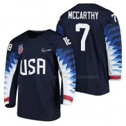 Maillot Hockey USA John Mccarthy 2018 Olympic Bleu