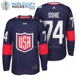 Maillot Hockey USA Tj Oshie Premier 2016 World Cup Bleu