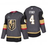 Maillot Hockey Vegas Golden Knights Clayton Stoner Bound Patch 2018 Stanley Cup Final Gris