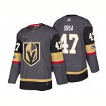 Maillot Hockey Vegas Golden Knights Luca Sbisa Steel Authentique Domicile Joueur 2018 Gris