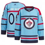 Maillot Hockey Winnipeg Jets Anniversary Primegreen Authentique Personnalise Bleu