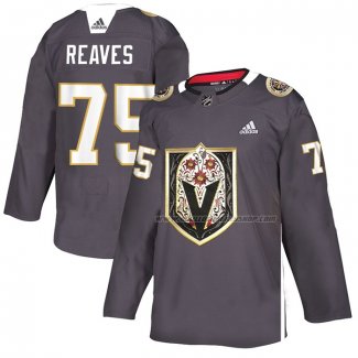 Maillot Vegas Golden Knights Ryan Reaves Dia de Los Muertos Gris