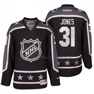 Maillot Hockey 2017 All Star San Jose Sharks Martin Jones Noir