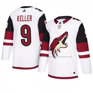 Maillot Hockey Arizona Coyotes Clayton Keller Authentique Exterieur Blanc