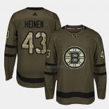 Maillot Hockey Boston Bruins Danton Heinen 2018 Salute To Service Vert Militar