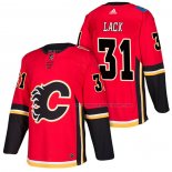 Maillot Hockey Calgary Flames Eddie Lack Domicile Authentique 2018 Rouge