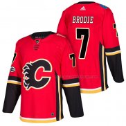 Maillot Hockey Calgary Flames Tj Brodie Domicile Authentique 2018 Rouge