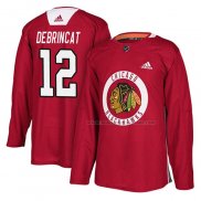 Maillot Hockey Chicago Blackhawks Alex Debrincat New Season Practice Rouge