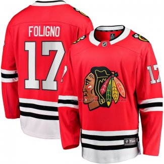 Maillot Hockey Chicago Blackhawks Nick Foligno Domicile Breakaway Rouge