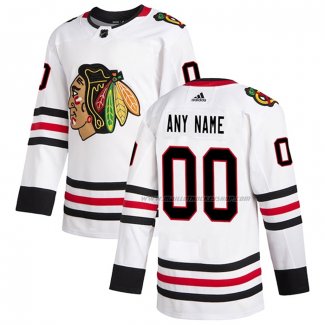 Maillot Hockey Chicago Blackhawks Personnalise Exterieur Authentique Blanc