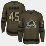 Maillot Hockey Colorado Avalanche Jonathan Bernier 2018 Salute To Service Vert Militar