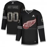 Maillot Hockey Detroit Red Wings Personnalise Black Shadow Noir