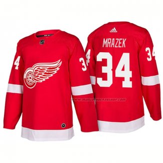 Maillot Hockey Detroit Red Wings Petr Mrazek New Outfitted 2018 Rouge